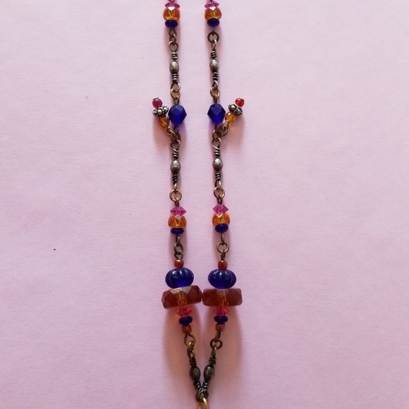 Vintage sterling long beaded lariat necklace! - Picture 5 of 8